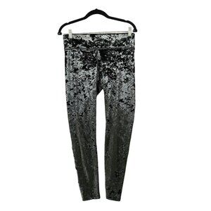 Victoria's Secret Pink Crushed Velvet Yoga Leggings Ultimate Dark Green Size M